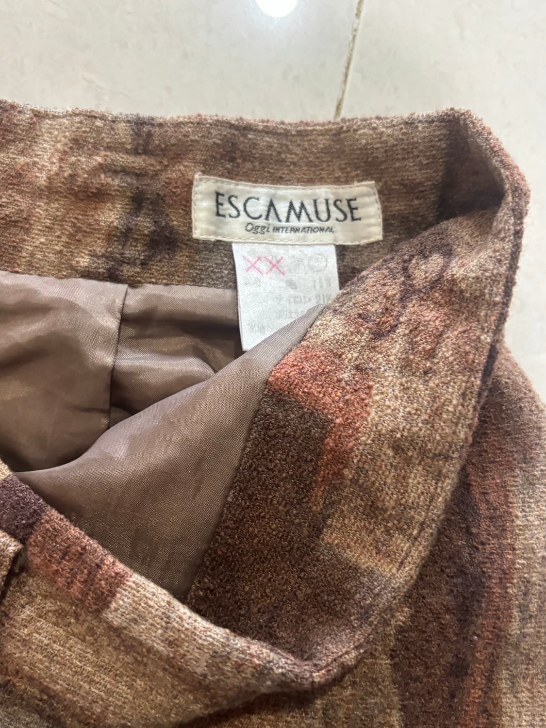 일본 빈티지 ESCAMUSE 추상화 패턴 스커트 상품이미지3