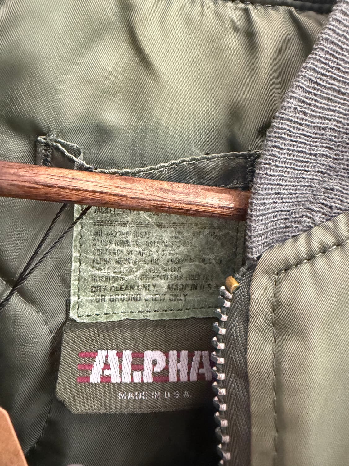 N320. 알파인더스트리 ma-1 빈티지 자켓 상품이미지4