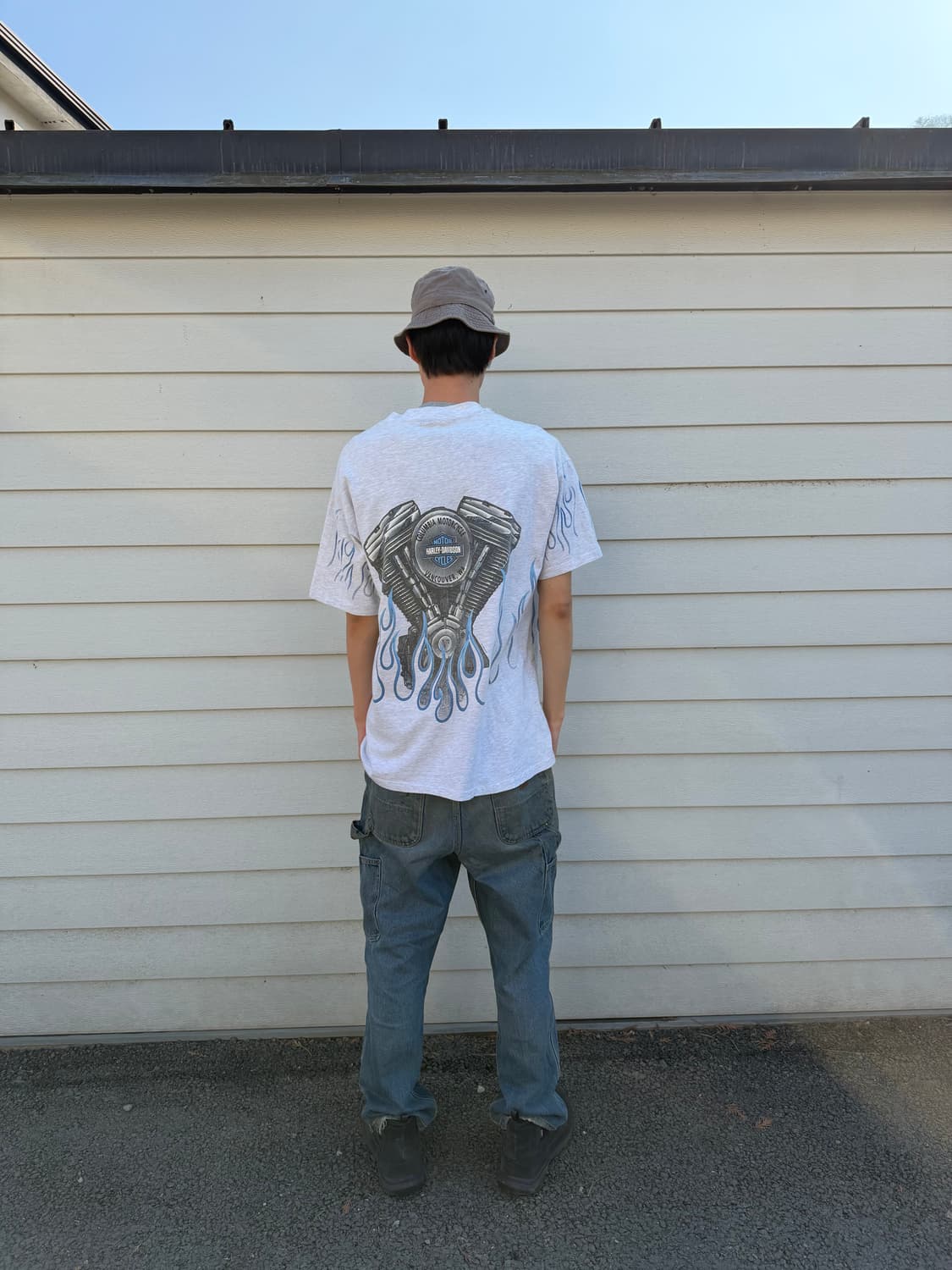 90s Harley Davidson flame t-shirt 상품이미지5