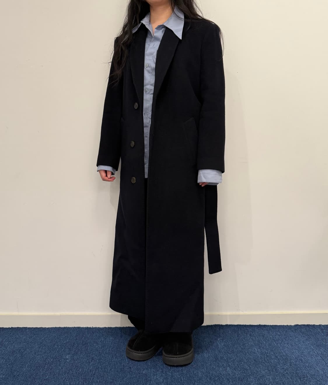 SADHER 더블 버튼 롱 코트 상품이미지1