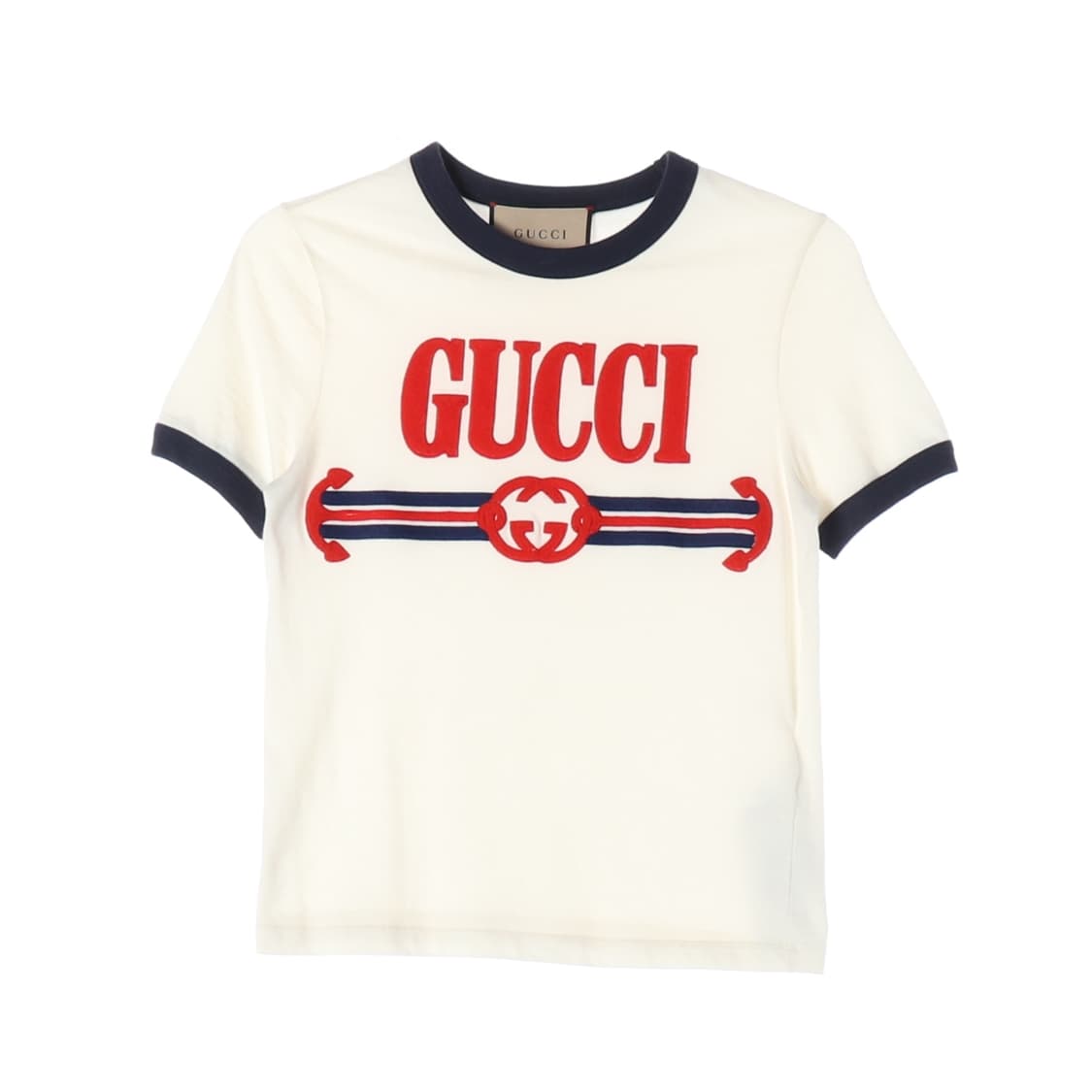 구찌 인터로킹 G 웹 코튼 저지 티셔츠 오프 화이트 반팔  XS
 상품이미지1