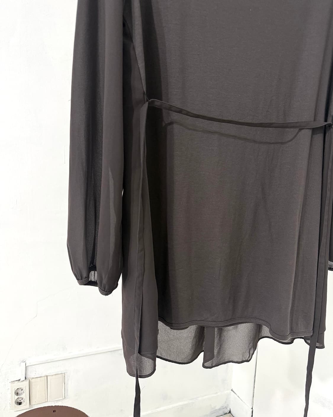 Lovely Feminine Taupe Ruffle Mini Dress 상품이미지10