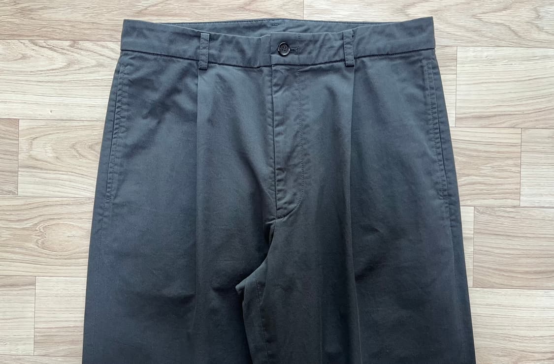 SEW 원 플리트 코튼 팬츠(차콜) 2사이즈 상품이미지1