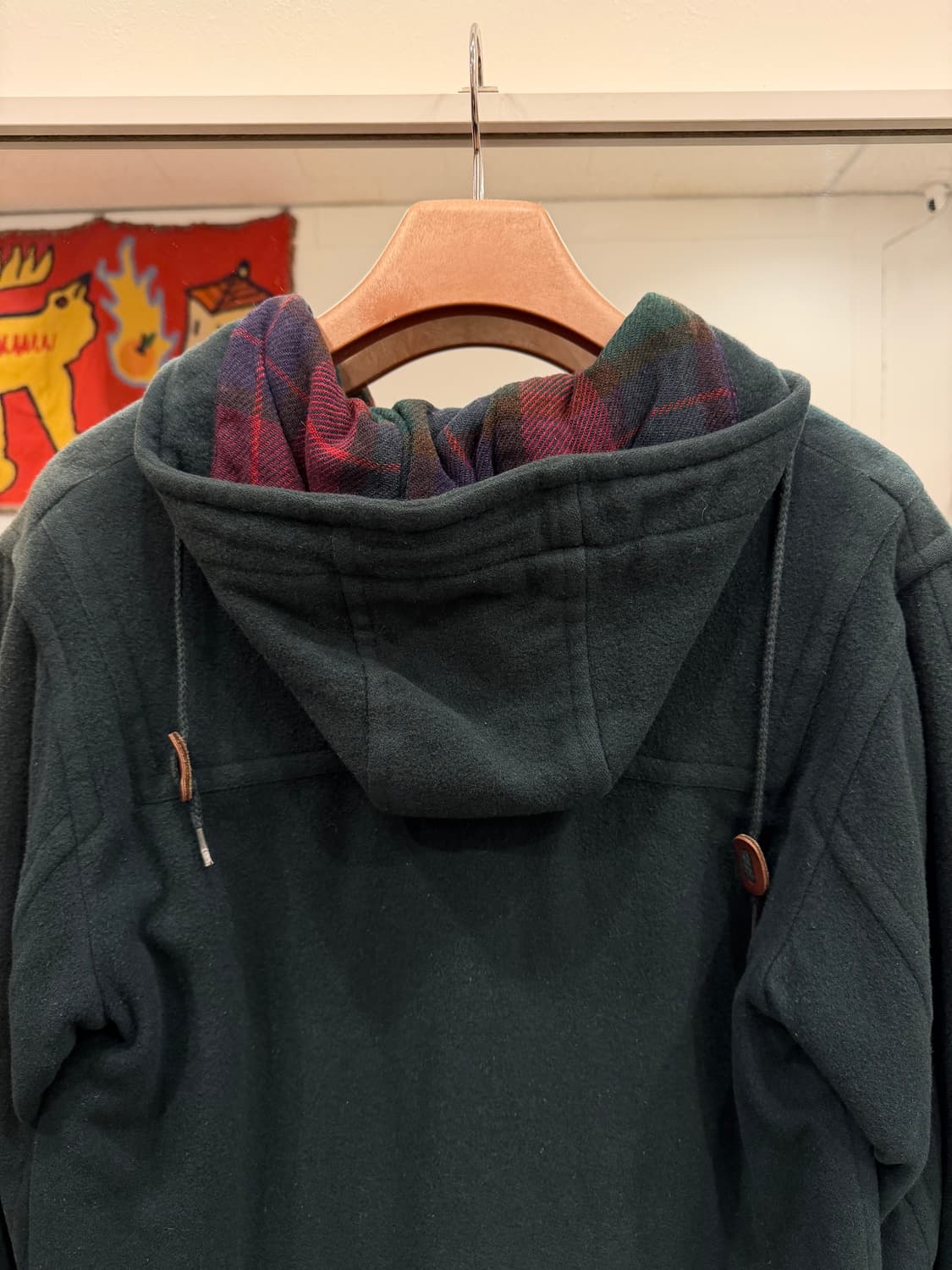 80s L.L.Bean 엘엘빈 울 집업 더플 코트 (made USA) 상품이미지8