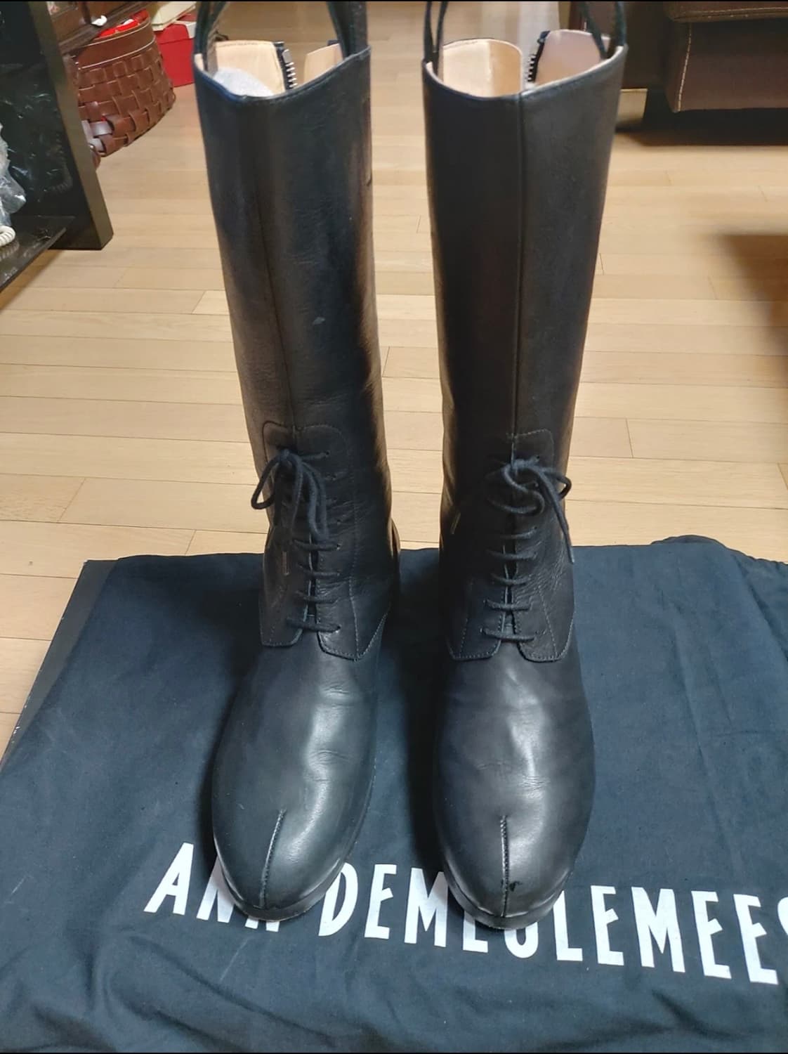 (42) 앤 드뮐미스터 23fw 백지퍼 롱부츠  상품이미지1