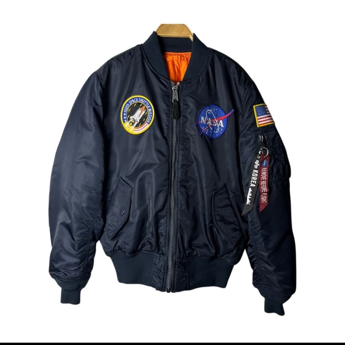 알파인더스트리 나사 ma-1 네이비 상품이미지1