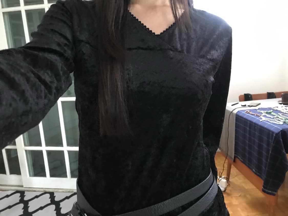 vintage velvet top 상품이미지3