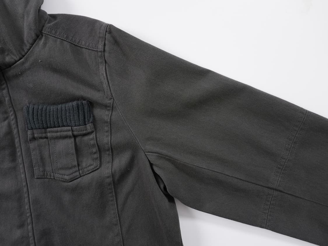 라뮤에 차콜 빈티지 워싱 후드 밴딩 자켓 상품이미지8