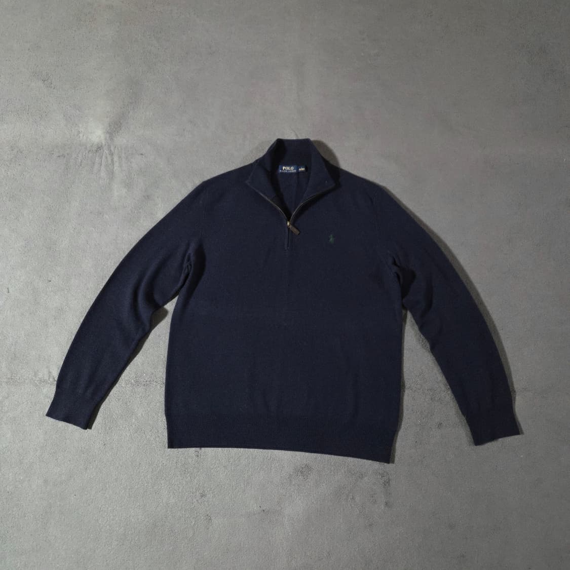 폴로 메리노울 반집업 니트 스웨터 L 다크네이비 상품이미지2
