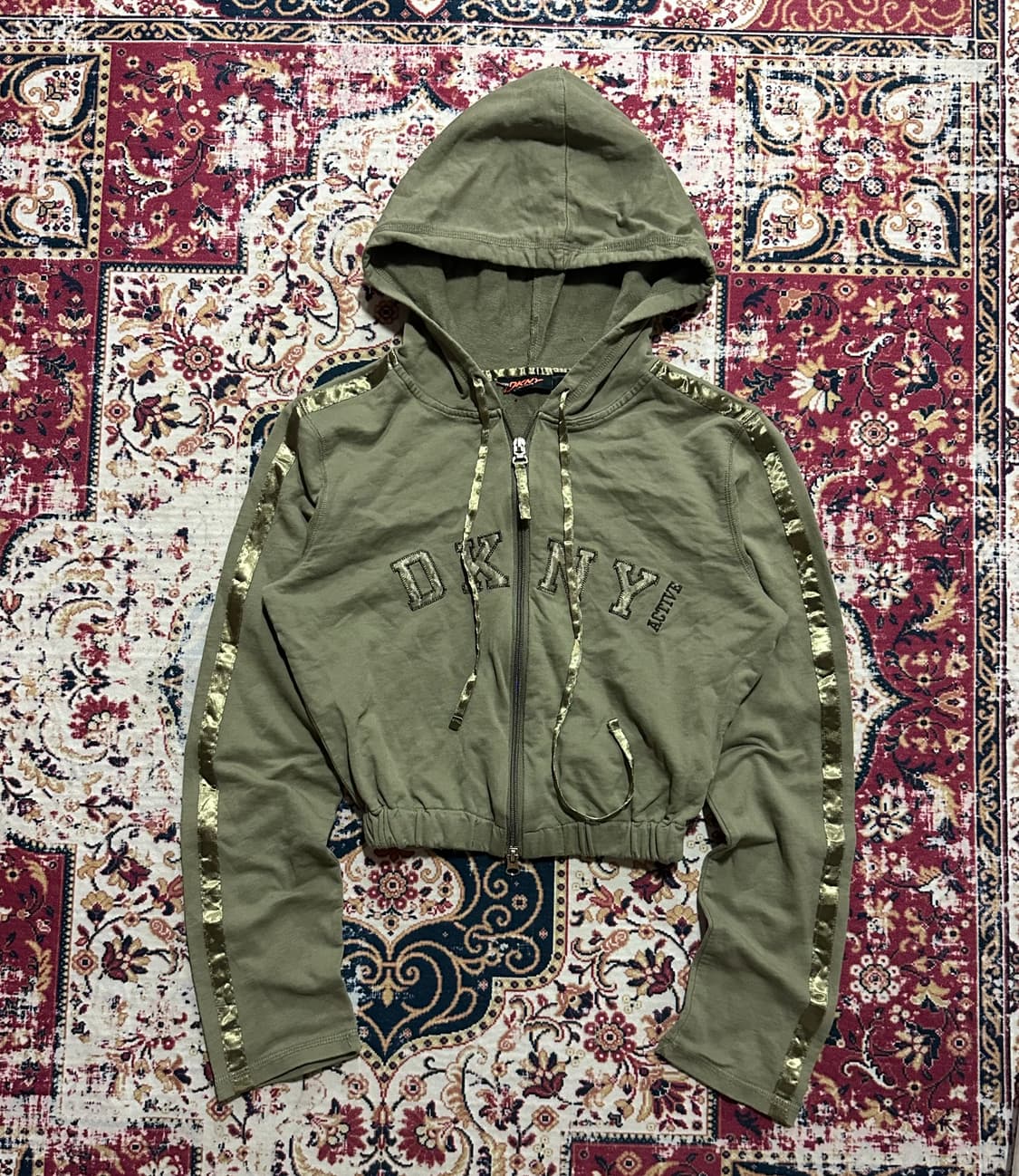 디케이엔와이 발레코어 크롭 후드집업 상품이미지1