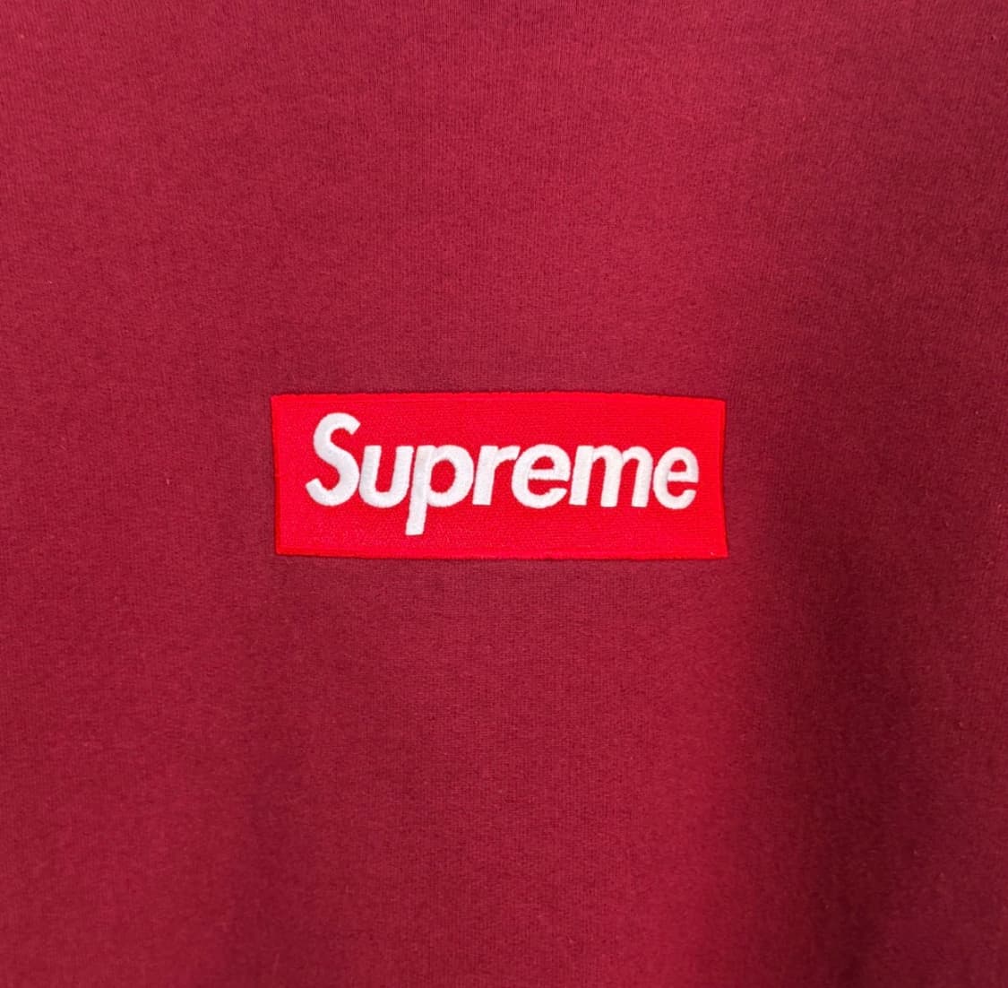 [XL] 슈프림 박스로고 크루넥 스웨트 셔츠 맨투맨 티셔츠 카디널 버건디 상품이미지5