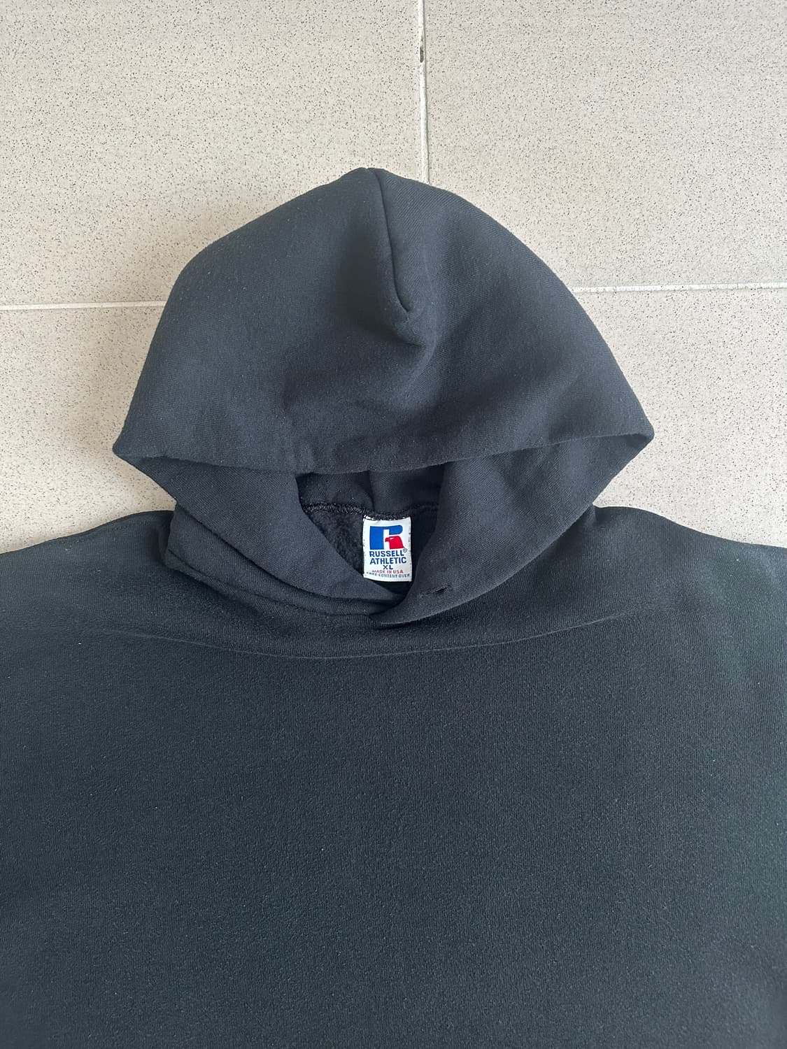90s 빈티지 러셀 후드 블랙 XL USA 상품이미지3