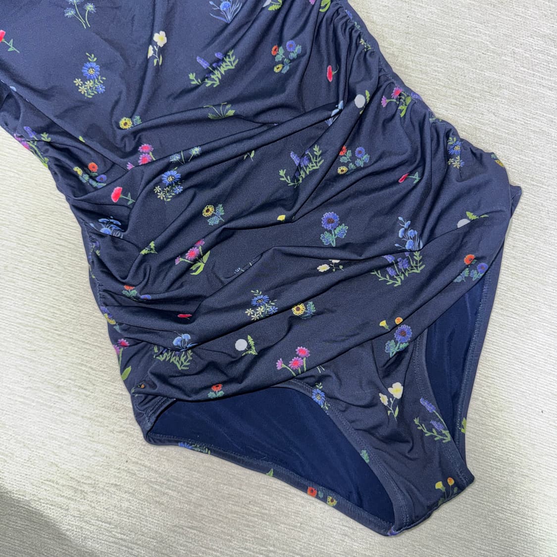 센토르 플라워 셔링 스윔웨어 네이비 원피스 수영복 상품이미지3