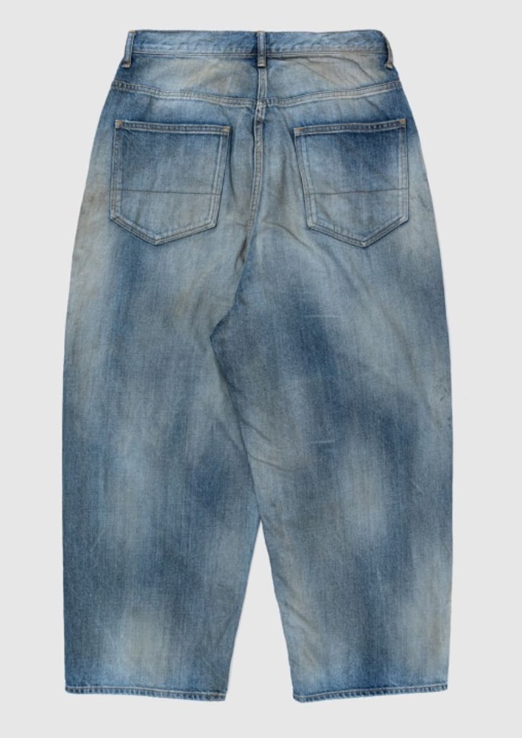 안셀름 aging wide denim pants 3사이즈 연청 상품이미지2