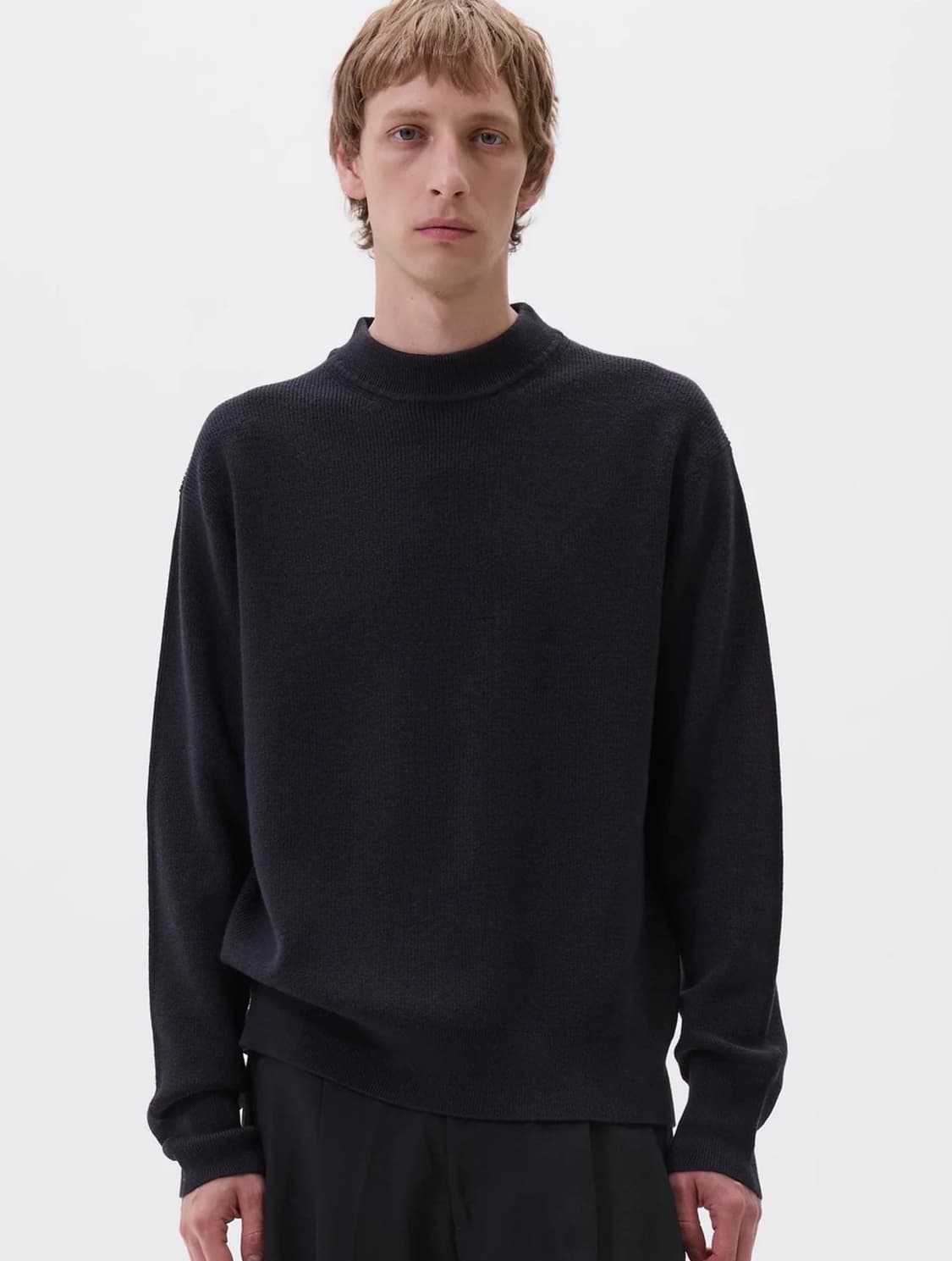 [M] 마가렛 호웰 fine rib crew, ink 상품이미지1