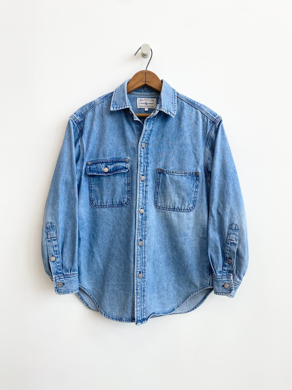 80‘s 폴로 덩가리 데님 워크 셔츠 상품이미지1