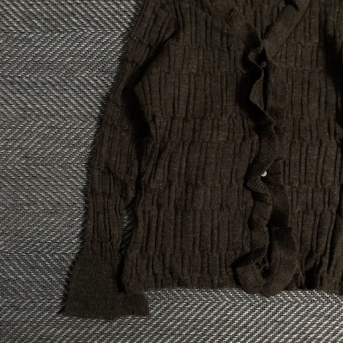 빈티지 우먼스 절개 디테일 스웨터 가디건 y 3128 상품이미지4