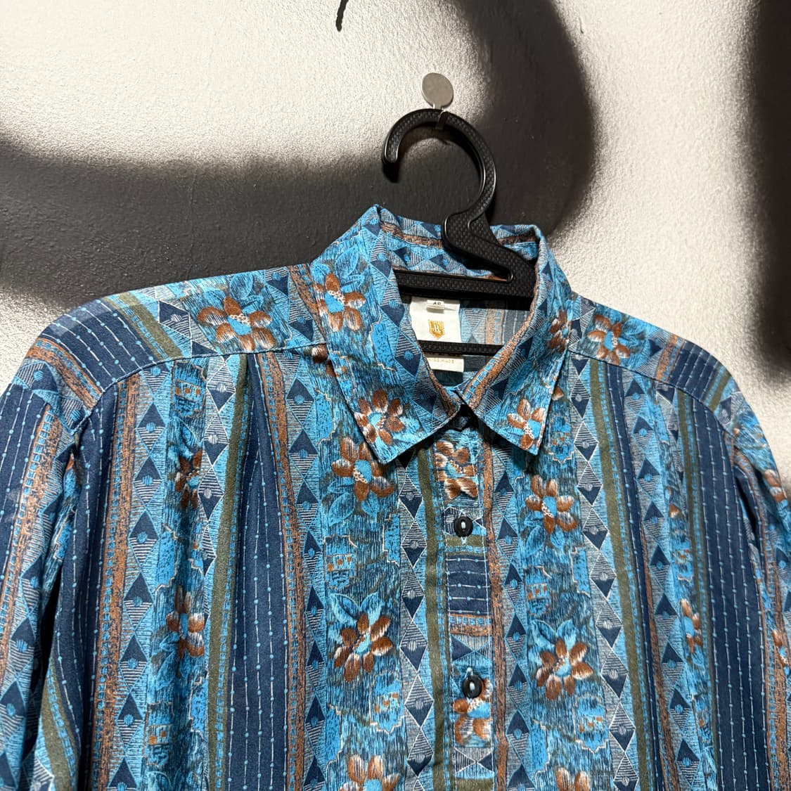 VTG 빈티지 에스닉 히피 스트라이프 멀티 패턴 긴팔 셔츠 상품이미지3