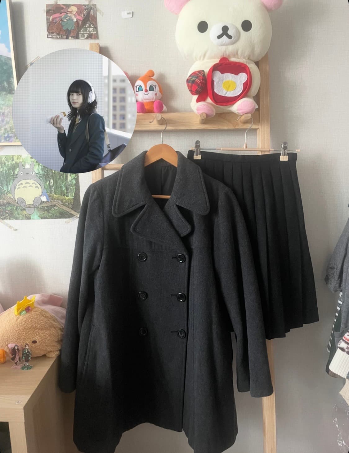 모리걸 빈티지 도쿄모리 무채색 울코트 🖤🩶 상품이미지1