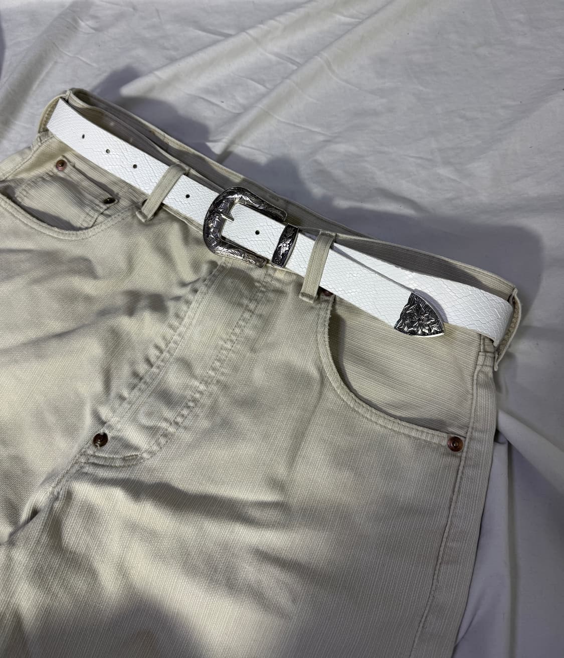 빈티지 크로커다일 웨스턴 벨트 상품이미지2