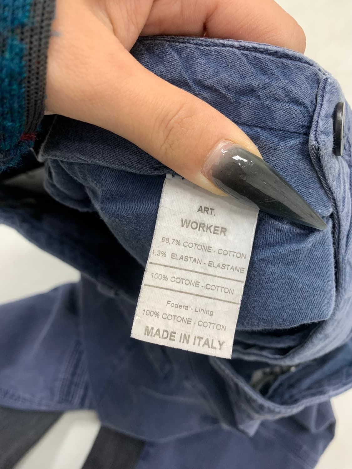 locorsocomo 네이비 배색 코튼 팬츠 #434 상품이미지6