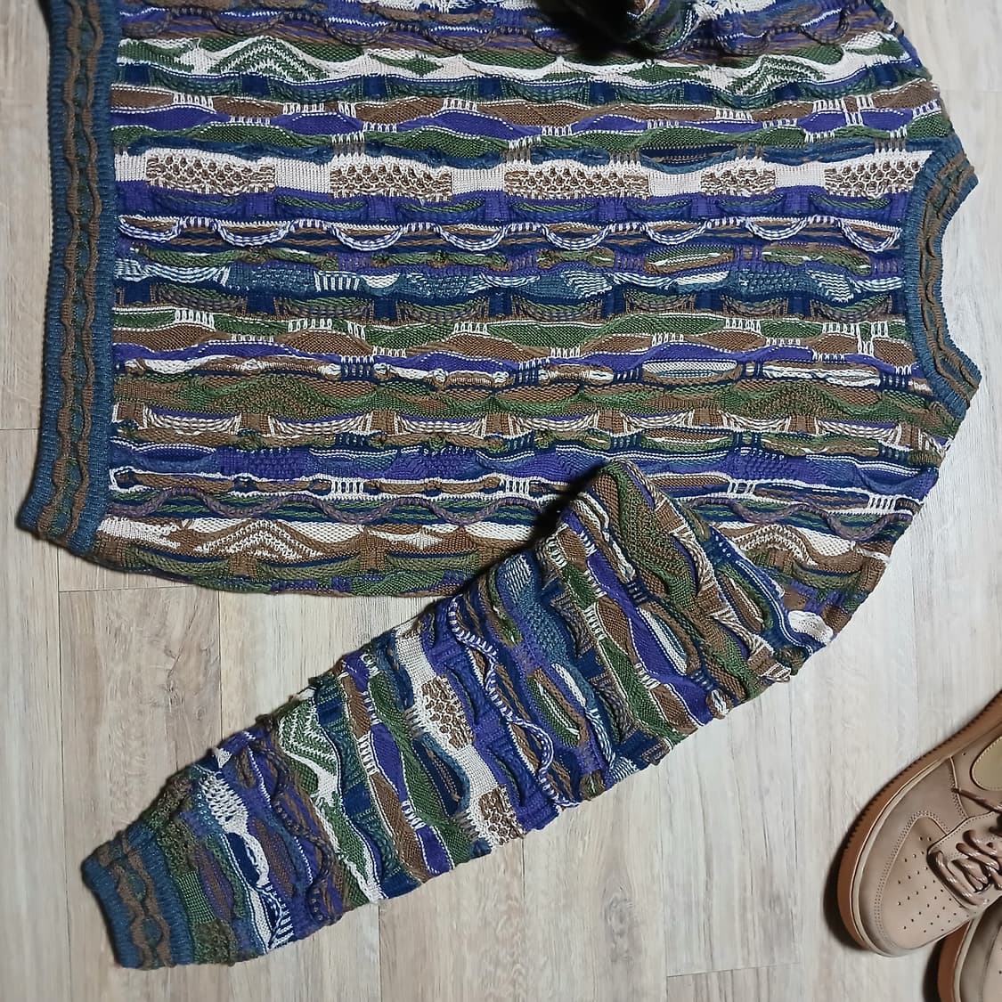 쿠지맛 케이블 울 니트 빈티지 오버핏 상품이미지4