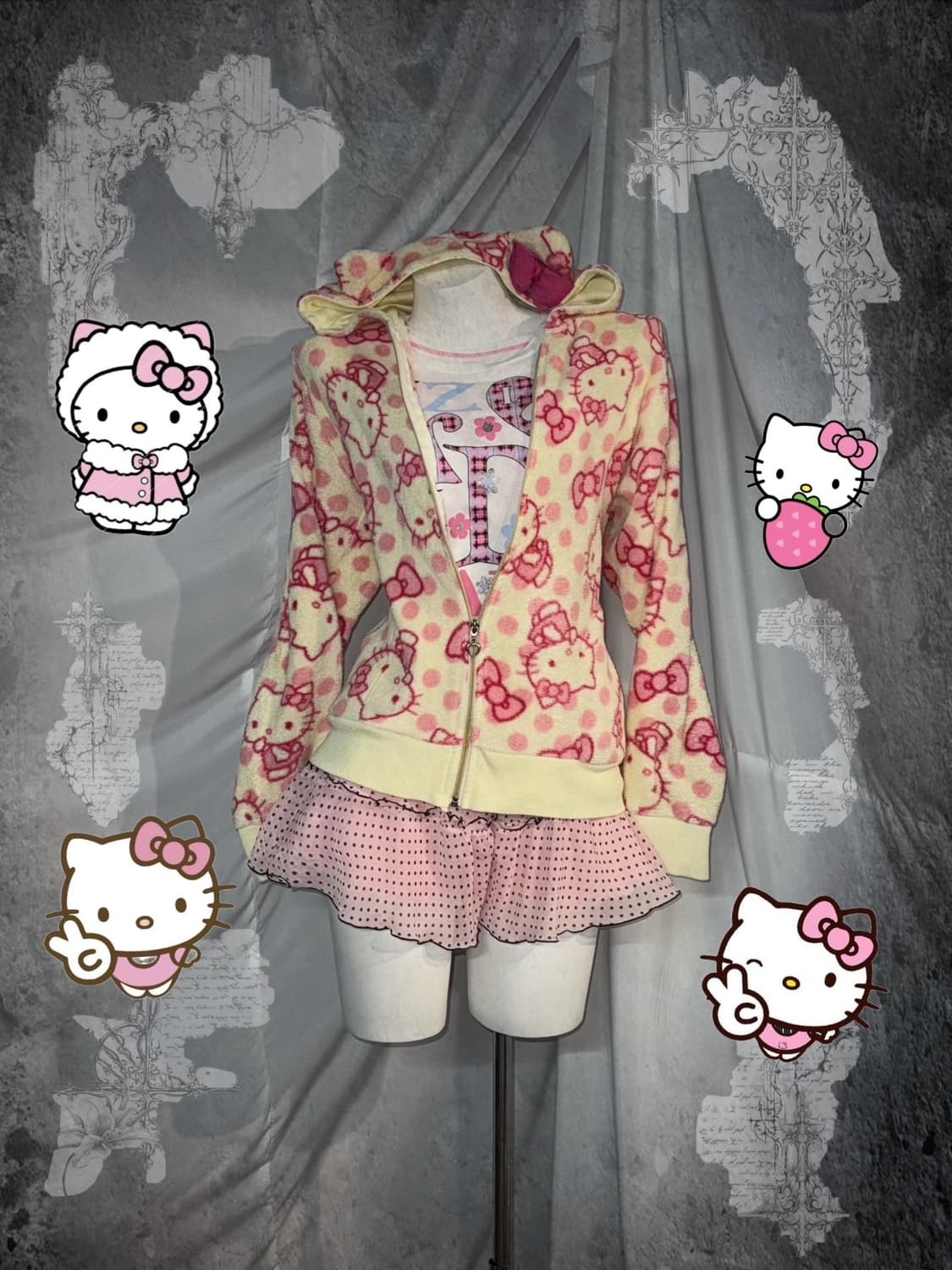 리즈리사 헬로키티 키치 팝갸루 코디세트 상품이미지1