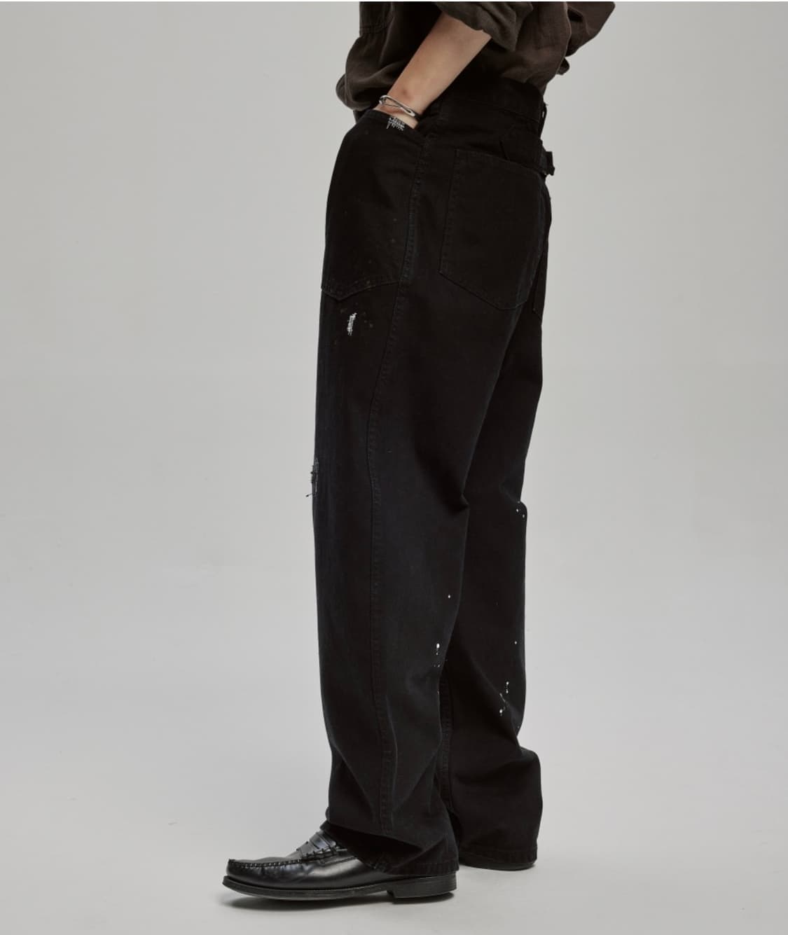 비헤비어 M35 TROUSER 워시드 블랙 상품이미지3