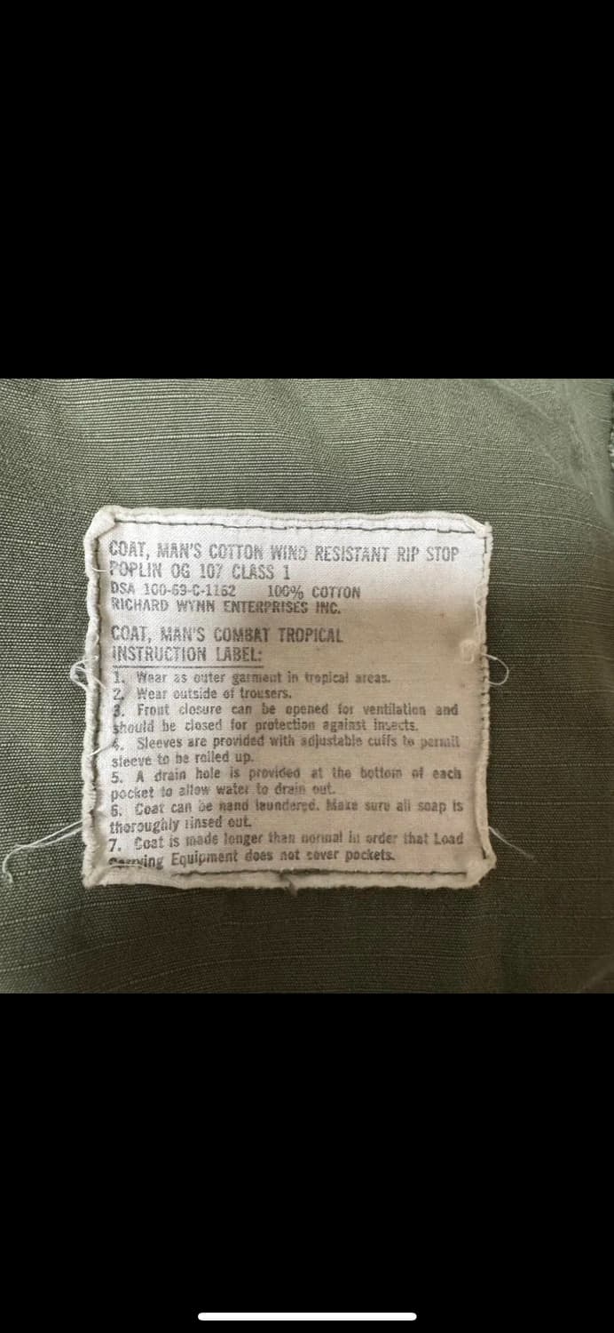 60s OG 베트남 정글 퍼티그 자켓 (M/R) 상품이미지7