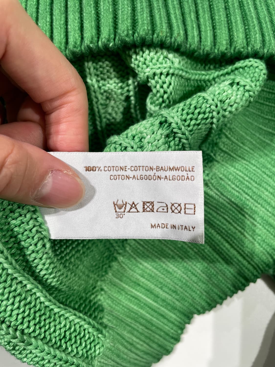 캉그라 그린 U넥 케이블 스웨터 상품이미지8