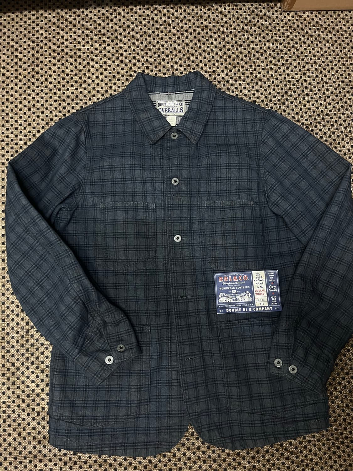 더블알엘 rrl 플래드 자카드 데님 자켓 L 상품이미지2