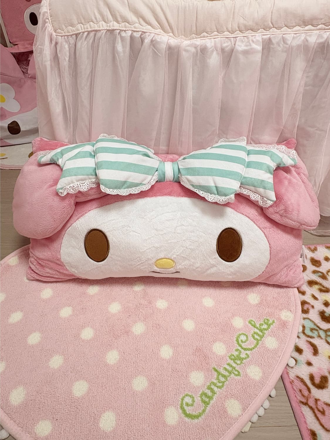 마이멜로디 롱쿠션 로즈보아 방꾸 히메갸루 베개 상품이미지1
