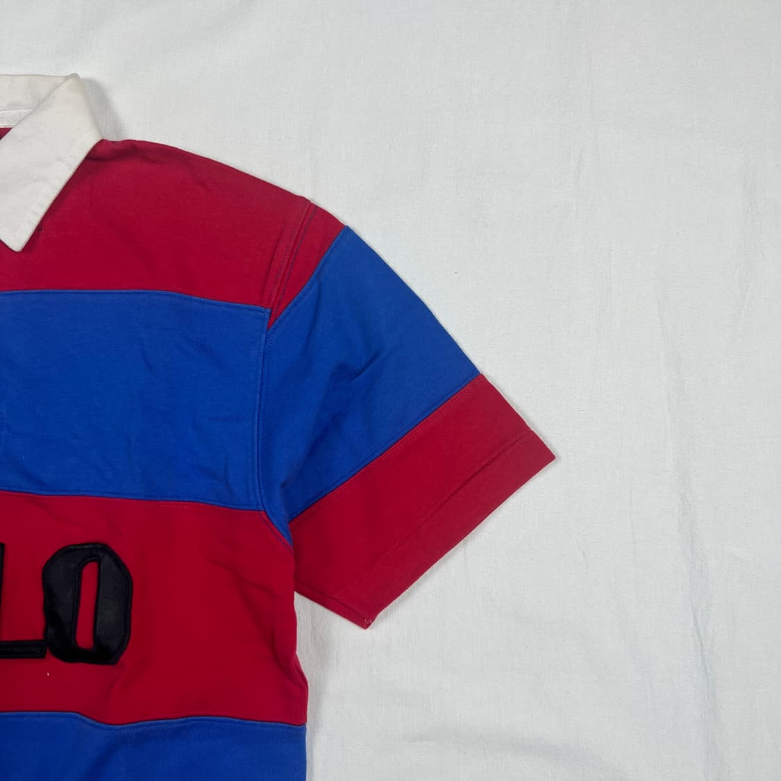 90‘s 폴로스포츠 polo 로고 스트라이프 반팔 피케셔츠 상품이미지4