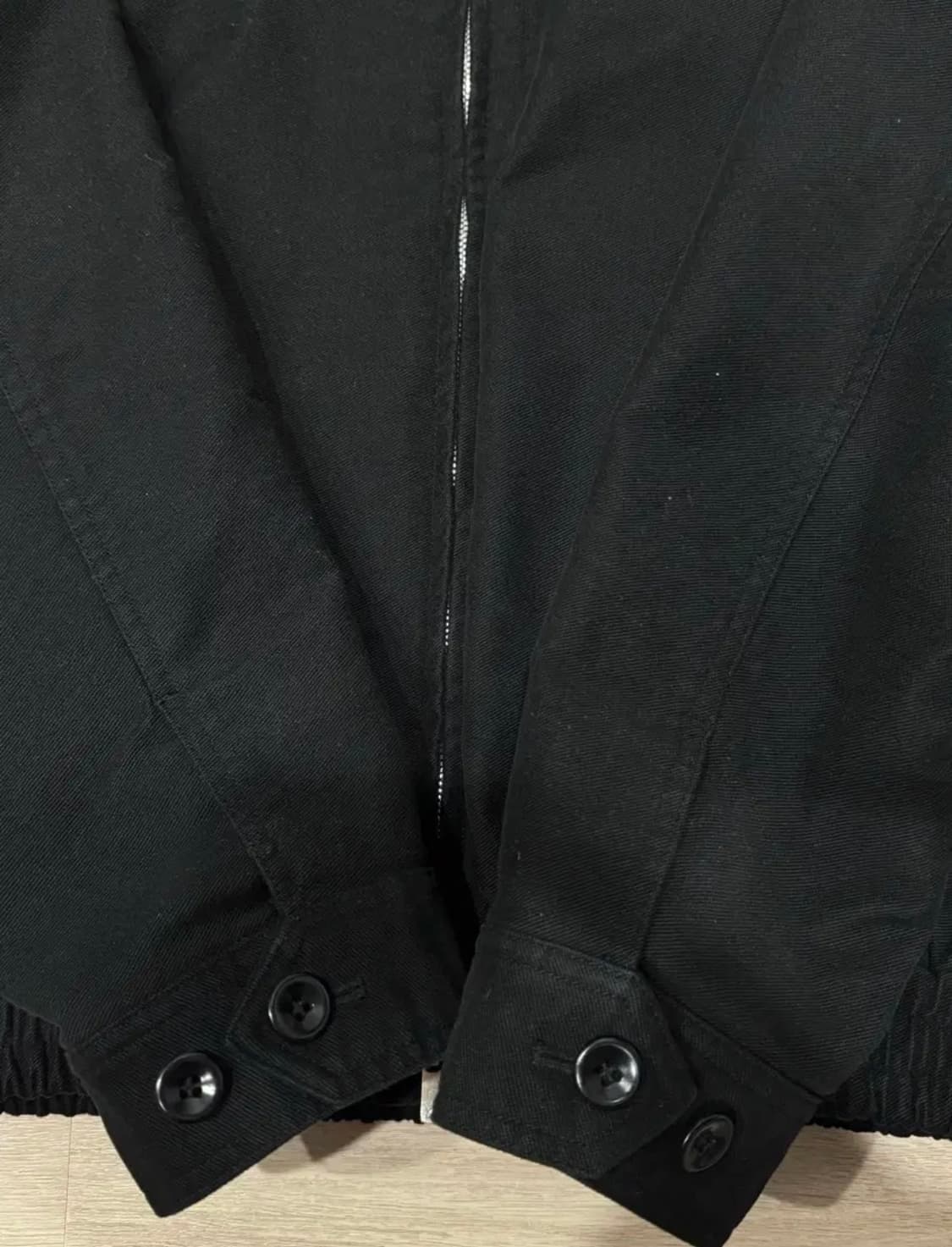 (2) ham 블랙 몰스킨 Harrington 자켓 상품이미지5