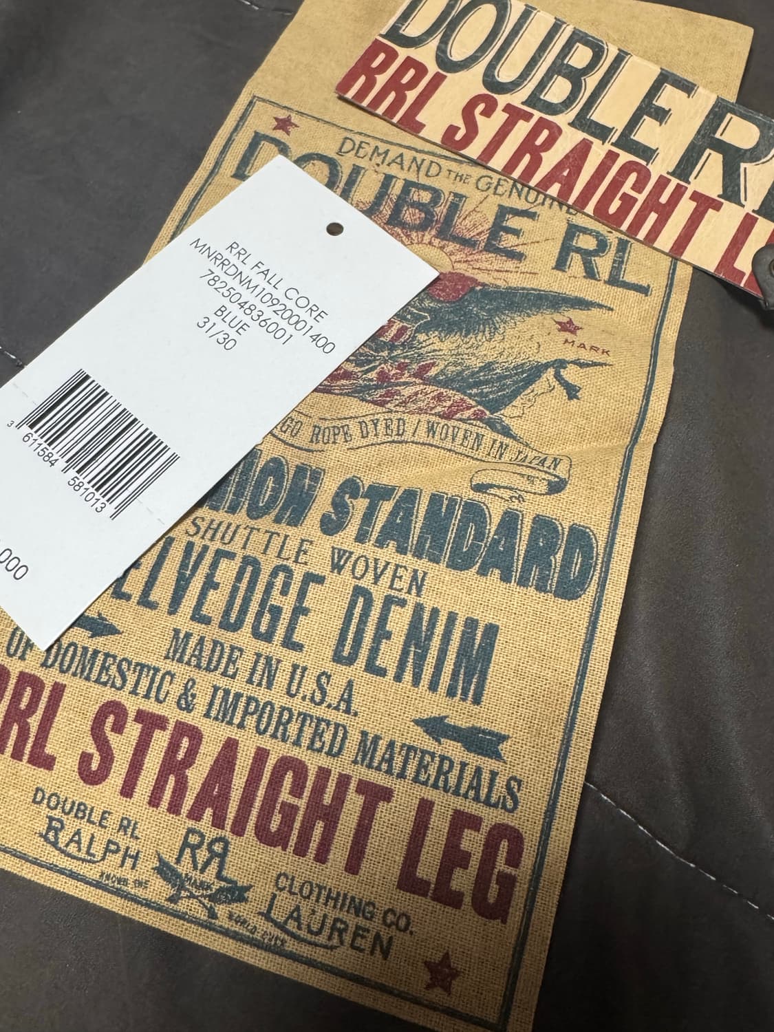 더블알엘 RRL 스트레이트 레그 원스 워시 셀비지진 31x30 상품이미지5