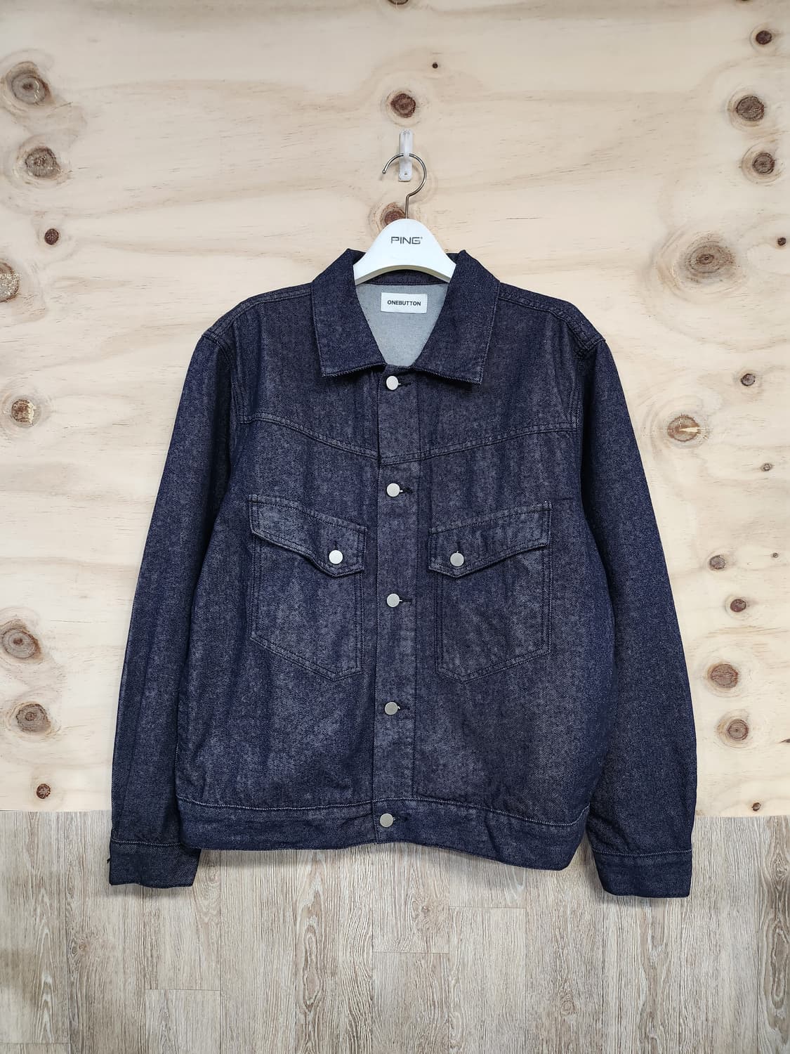 361) 원버튼 데님 자켓 상품이미지1