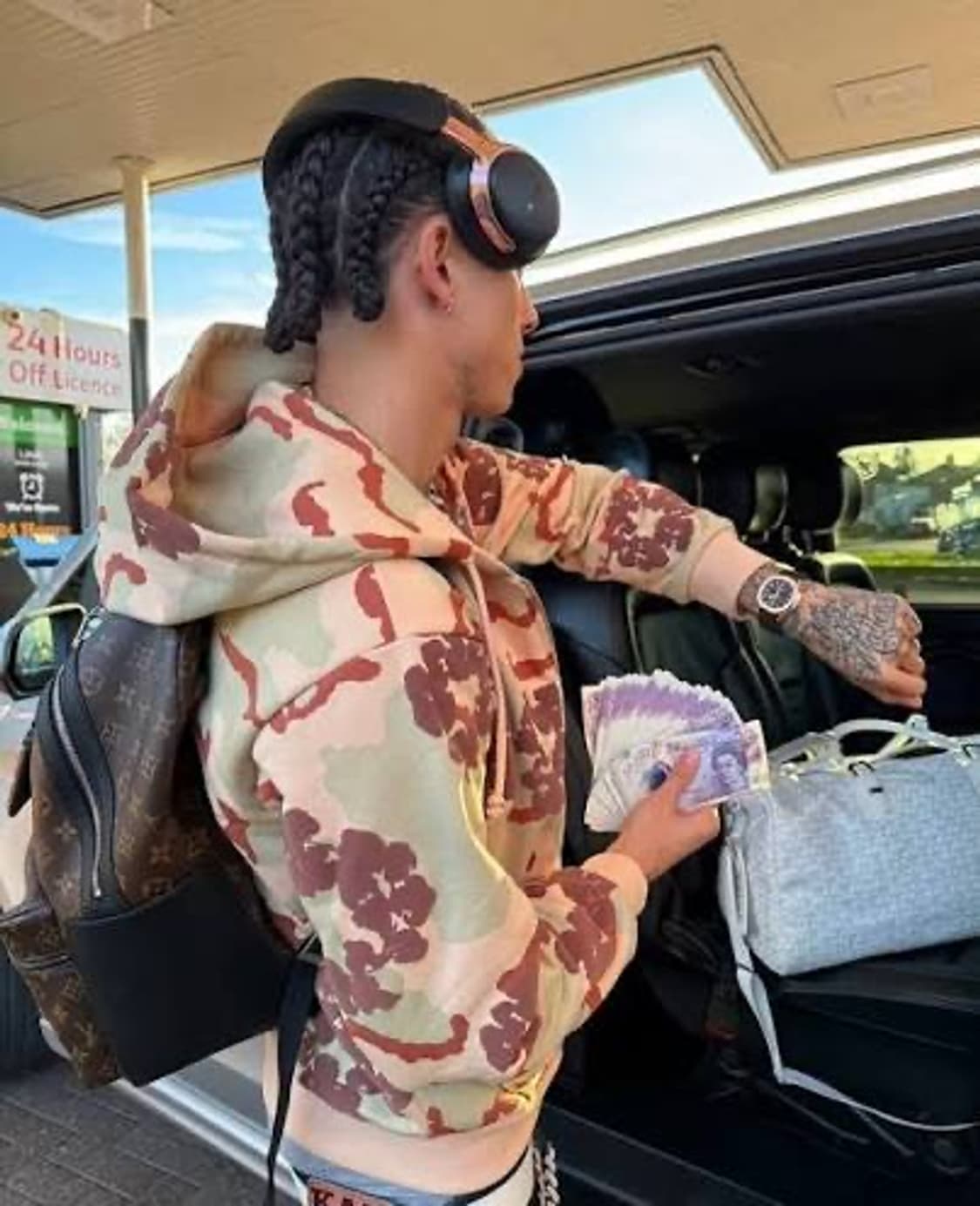 [XL] 데님티어스 코튼 리스 집업 탄 카모 상품이미지1