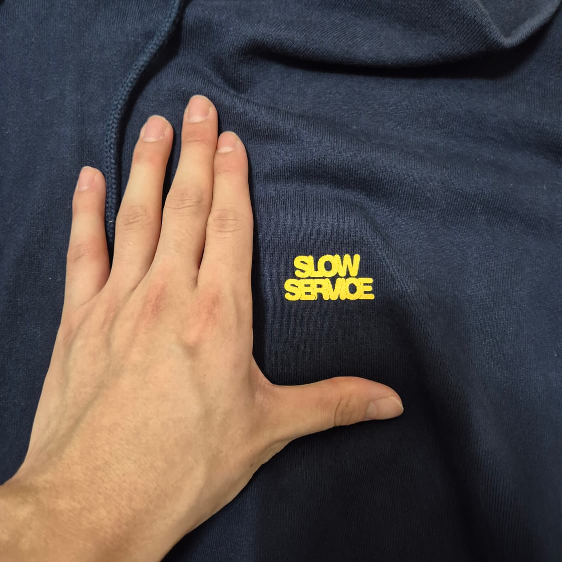 SLOW SERVICE 남성 빅로고 후드티  상품이미지4