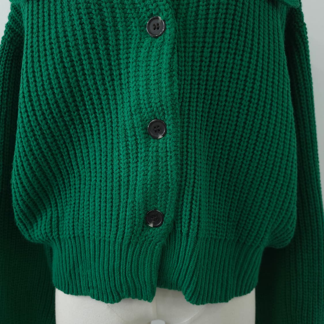 GRL그린 와이드카라 벌룬 니트 가디건 상품이미지6