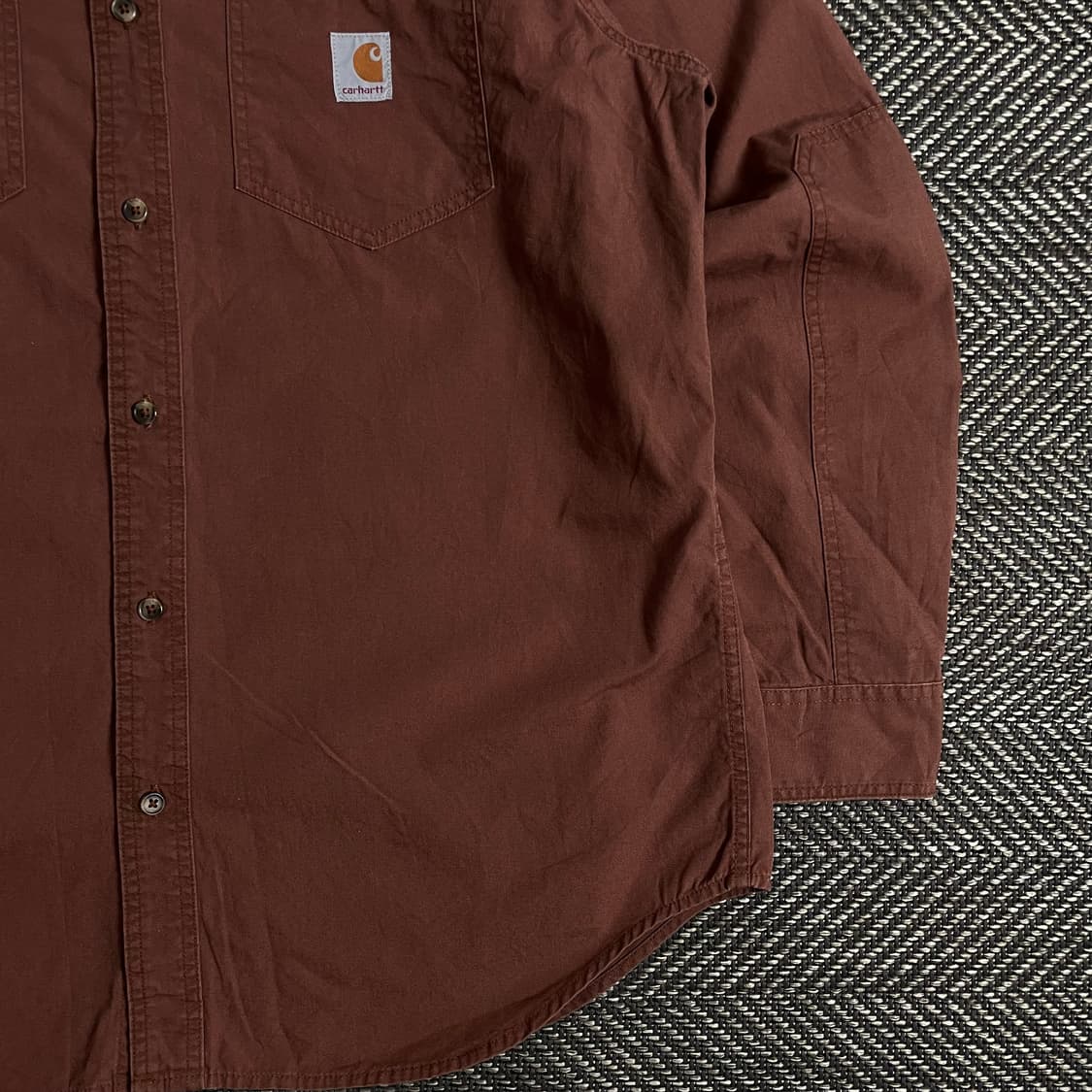 칼하트 투포켓 박시핏 워크 셔츠 브라운y 3049 상품이미지3