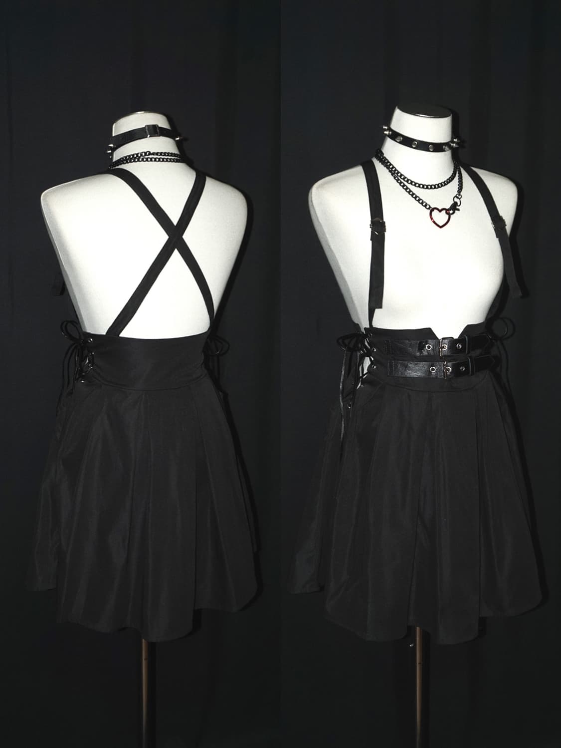 gothic side corset skirt  상품이미지1