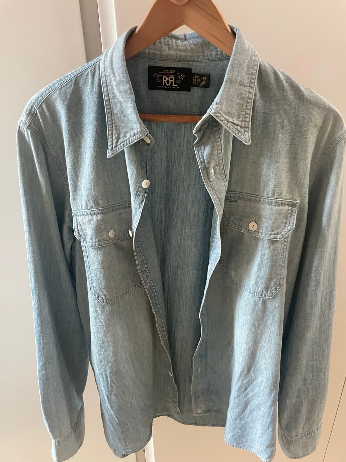 RRL 샴브레이셔츠 M 연청 상품이미지1