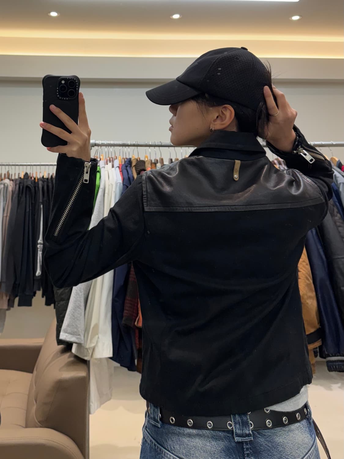 Mackage Minella 캔버스&레더 바이커 자켓 상품이미지3