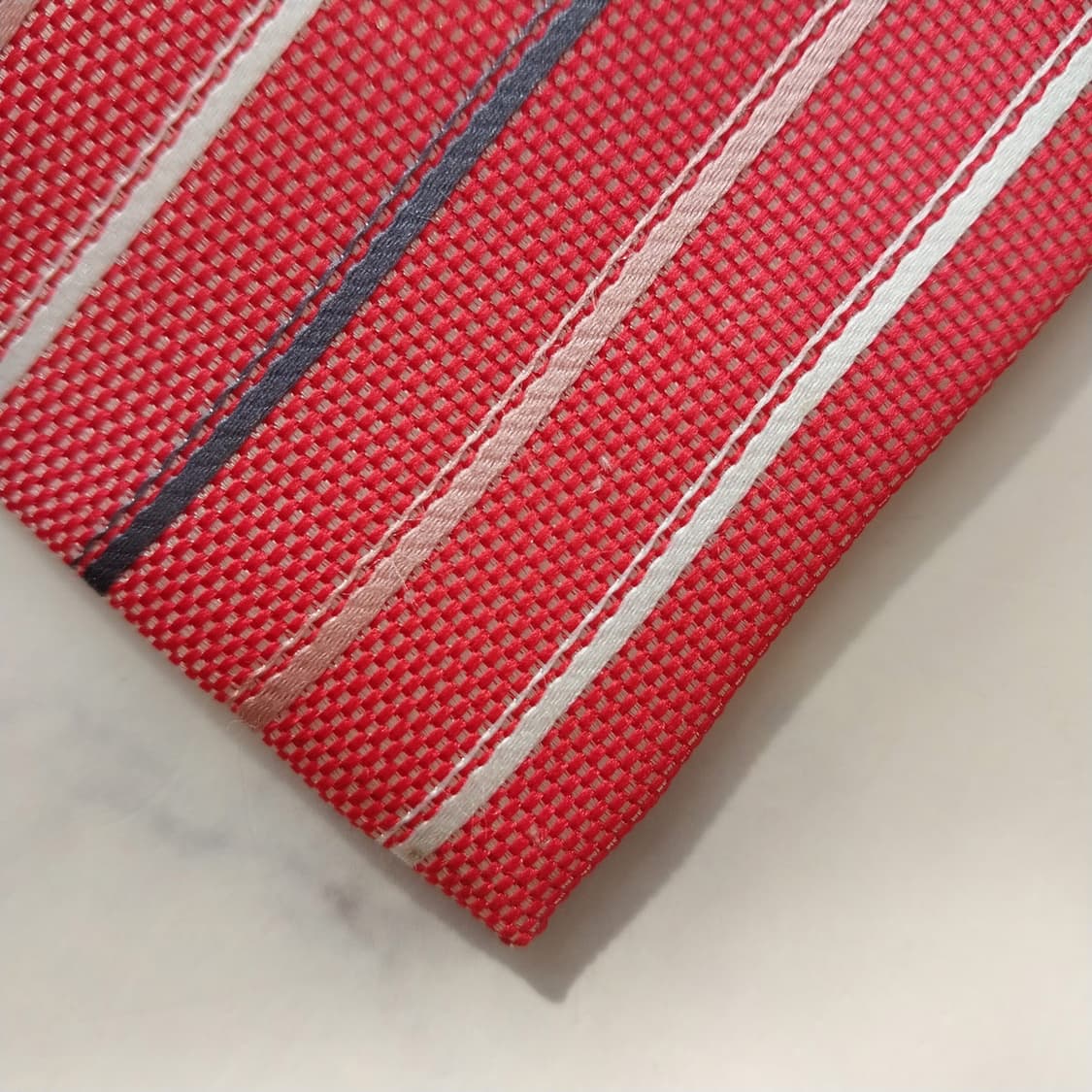 피에르 발망 실크 핑크 스트라이프 넥타이 8.9cm A등급 K1997
 상품이미지7