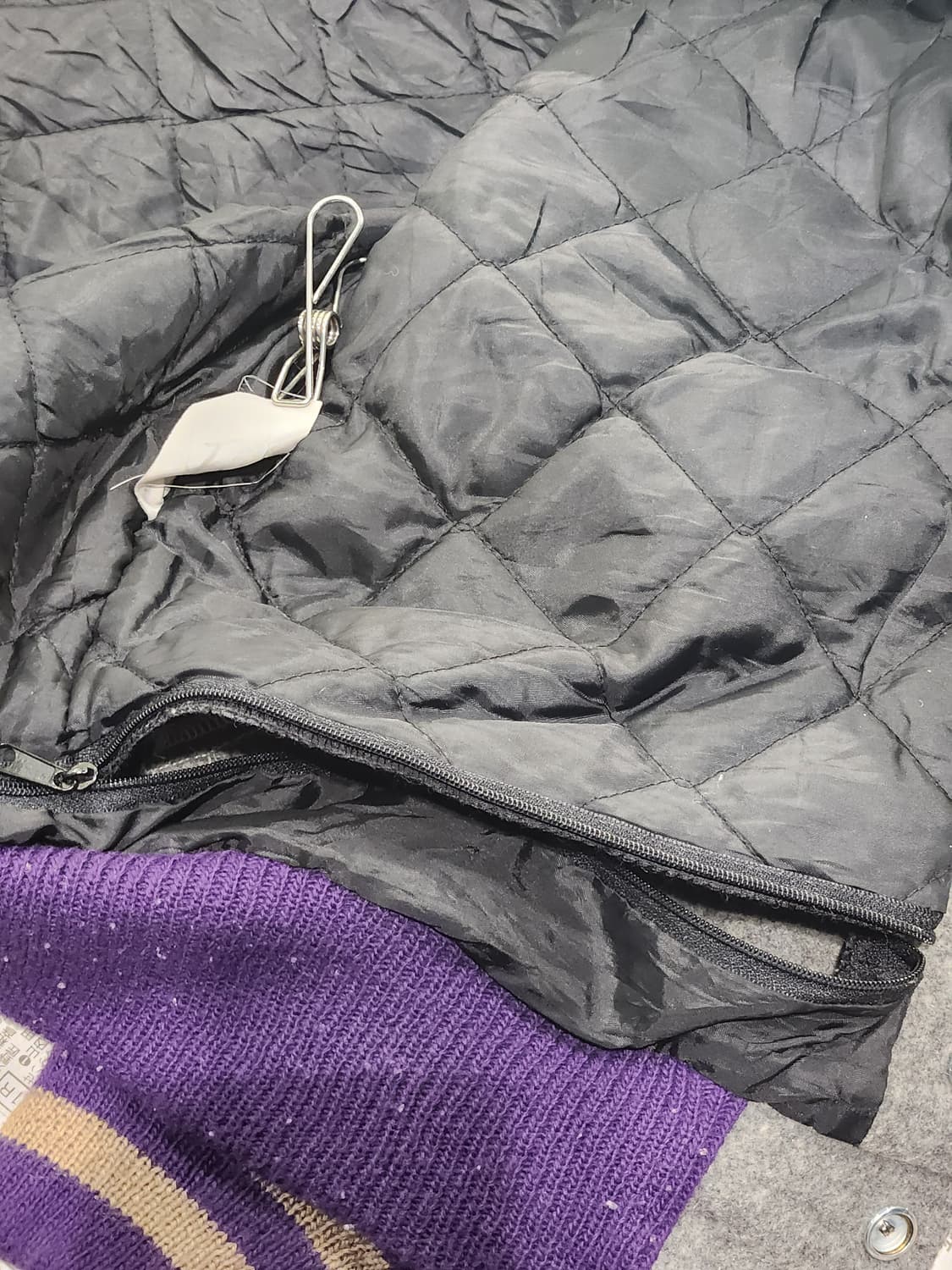 90's NEFF 레더 바시티 자켓 S  상품이미지6