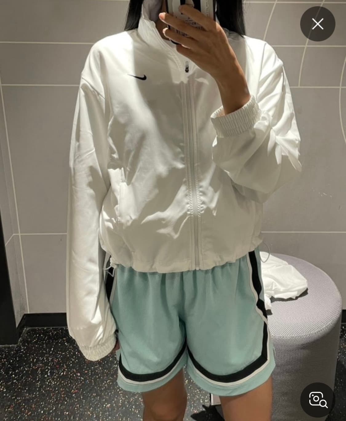 나이키 여성용 드라이핏 바람막이 자켓 화이트 상품이미지5