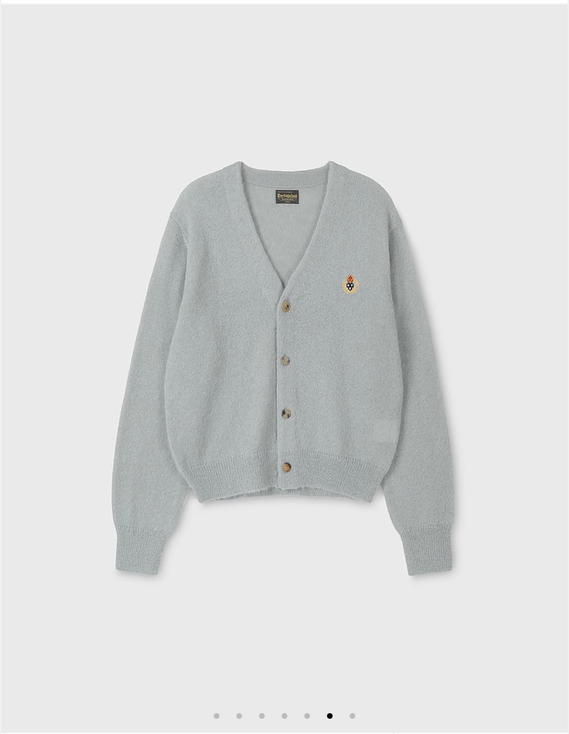 헤리티지 폴로스 모헤어 가디건 실버그레이 (L 사이즈) 상품이미지1