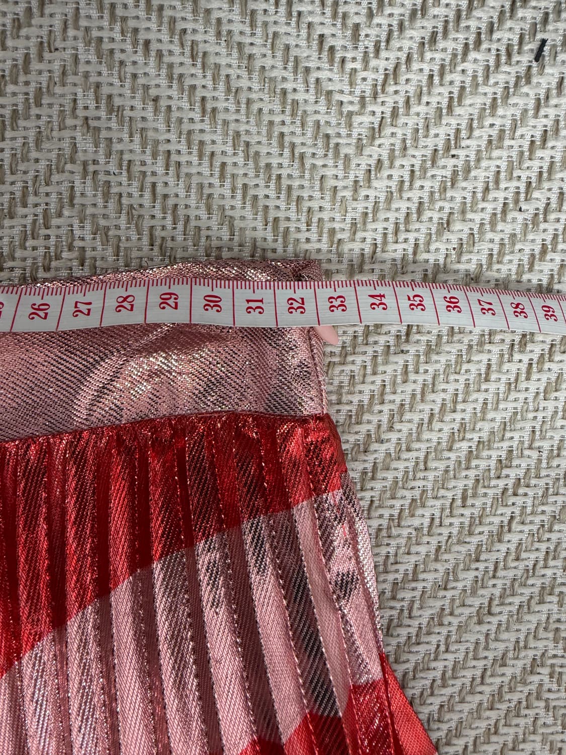 새제품) 오프화이트 정품 플리츠 주름 스커트 40 상품이미지9