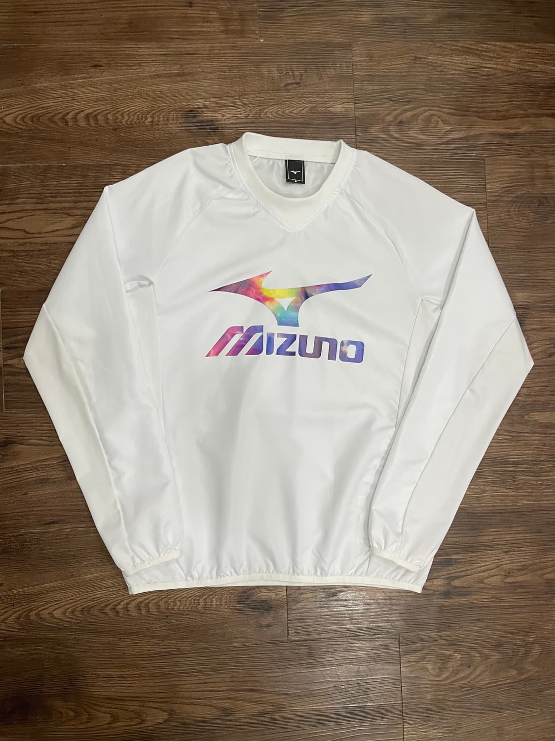 미즈노 MIZUNO 레인보우 로고 화이트 웜업 상품이미지1
