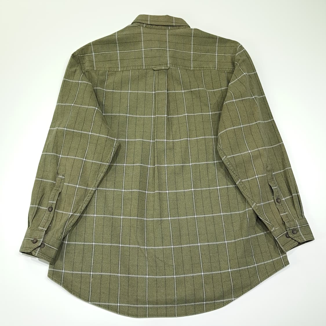 CL370 L 울리치 90s  윈도우페인 체크 올리브 버튼다운 셔츠 남 상품이미지8
